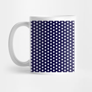 White dots in dark blue background Mug